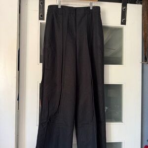Oak + Fort Black Linen Pant